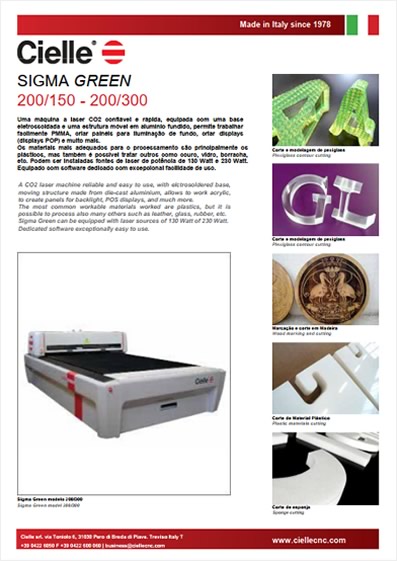 Catálogo - Cielle - Sigma Green 200/150 - 200/300