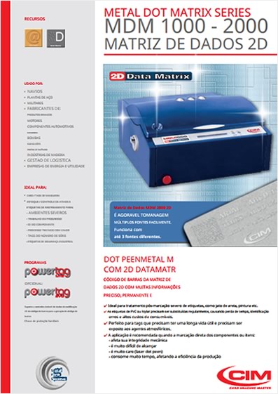 Catálogo CIM - MDM 1000 - 2000 MD 2D