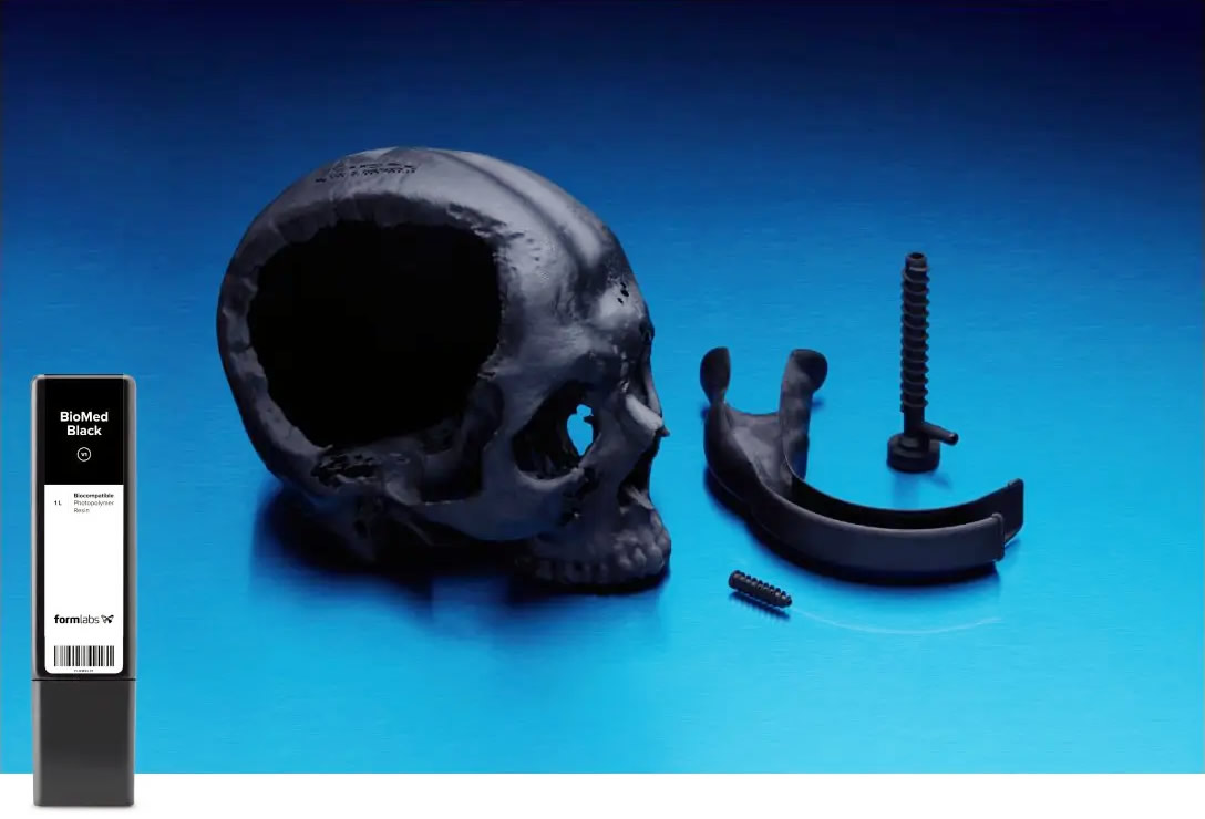 Materiais SLA de impressão 3D para área de saúde | BioMed Black Resin