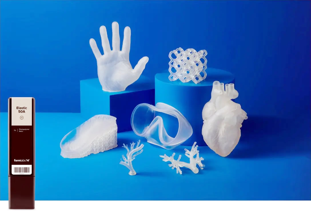 Materiais SLA de impressão 3D para área de saúde | Resina Elastic 50A