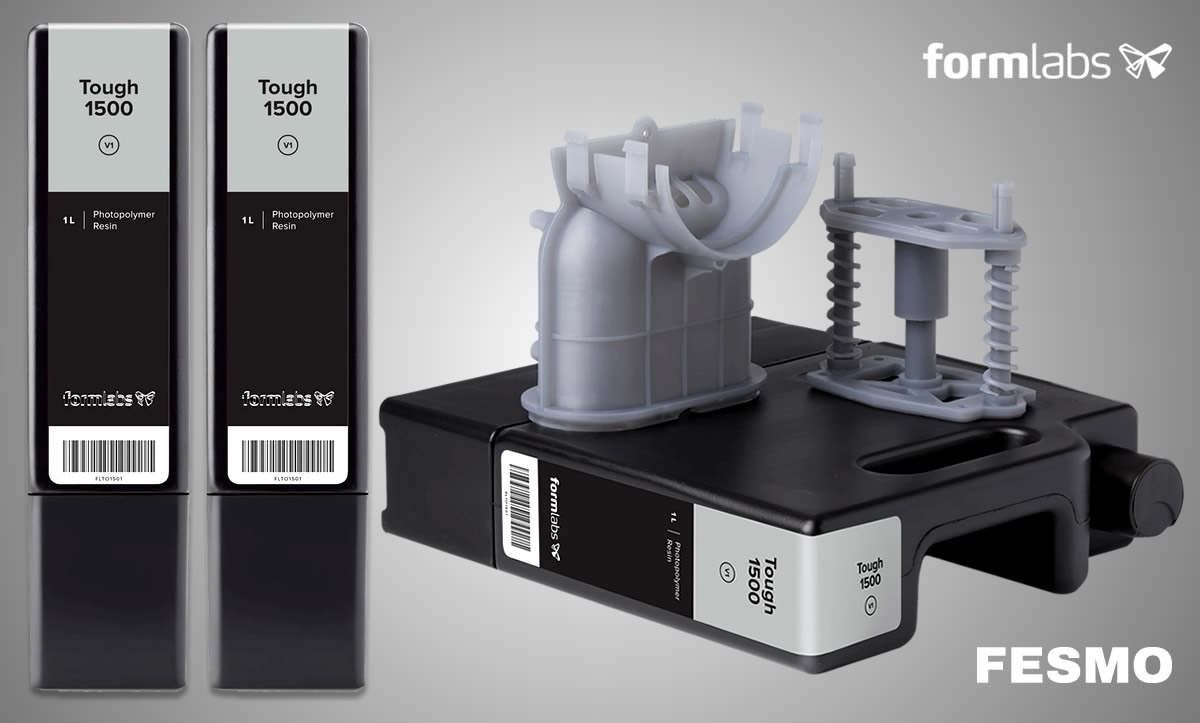 Resina Tough 1500 Formlabs | Impressão de materiais rígidos e flexíveis certificados para contato com a pele