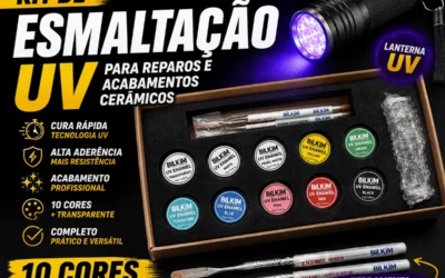 Kit BILKIN | Esmaltação UV para reparos e acabamentos Cerâmicos: Solução comercializada pela Fesmo