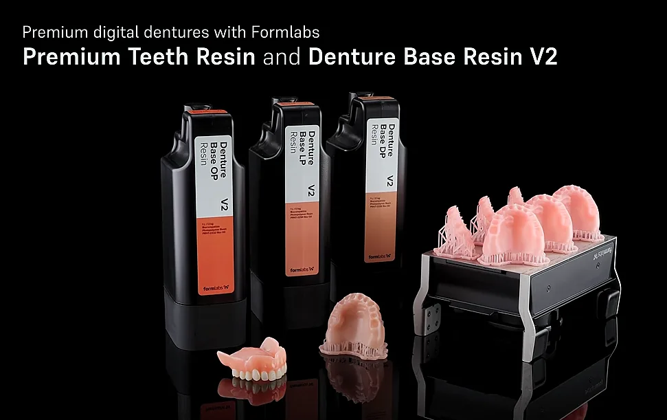 Denture Base Resin V2: nova resina da Formlabs para próteses dentárias mais naturais e duráveis